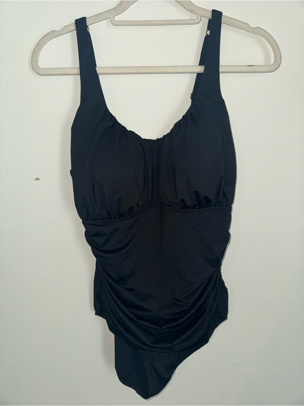 Caribbean Sand Black One-Piece Swimwear with Blue Trim